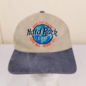 Vintage 90s Hard Rock Cafe Niagara Falls Hat Adjustable Save The Planet Patch